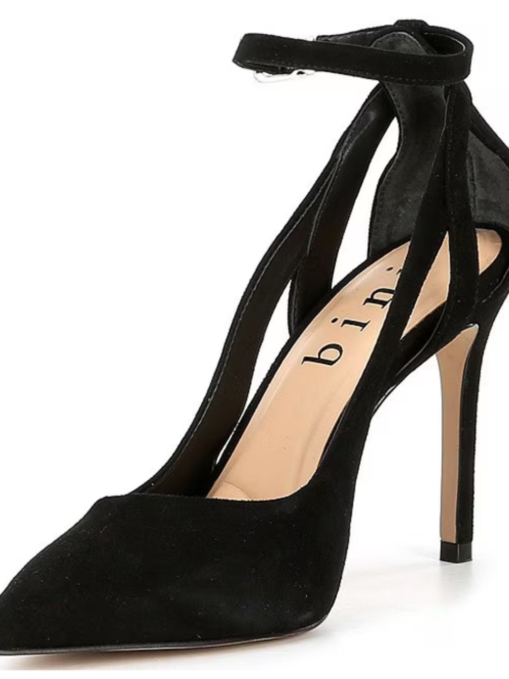 Gianni Bini Black Suede Ankle-Strap Pump - Picture 3 of 10
